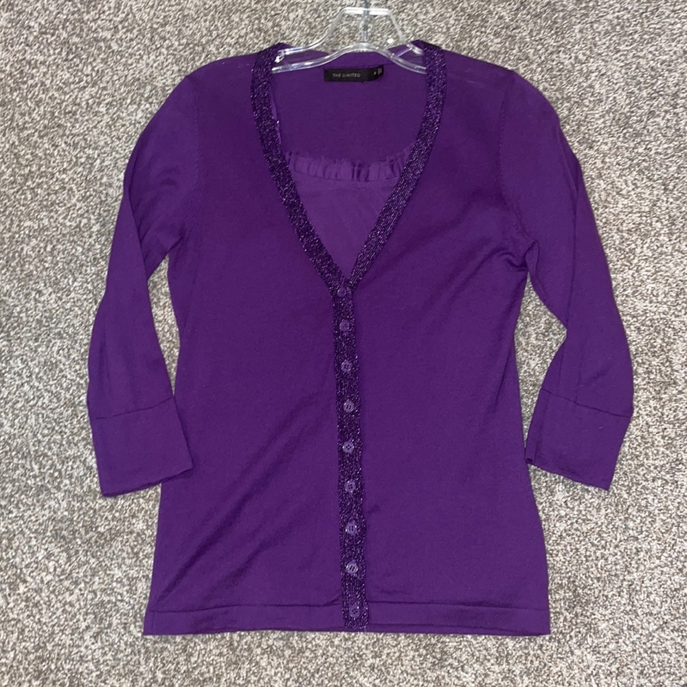 Women’s The Limited Cami and Sweater Set - Purple - Size Small - EUC